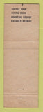 Matchbook Cover - Bangor House Bangor ME