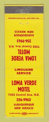 Matchbook Cover - Loma Verde Motel Albuquerque NM