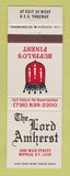 Matchbook Cover - Lord Amherst Hotel Buffalo NY