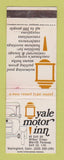 Matchbook Cover - Yale Motor Inn Wallingford CT WEAR