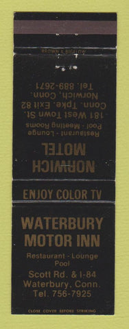 Matchbook Cover - Waterbury Motor Inn CT Norwich