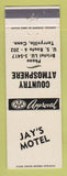 Matchbook Cover - Jay's Motel Terryville CT