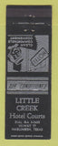 Matchbook Cover - Little Creek Hotel Courts Harlingen TX