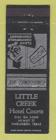 Matchbook Cover - Little Creek Hotel Courts Harlingen TX