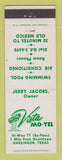 Matchbook Cover - Motel Vista Harlingen TX
