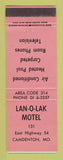 Matchbook Cover - Lan O Lak Motel Camdenton MO