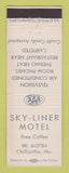 Matchbook Cover - Sky Liner Motel Chillicothe MO