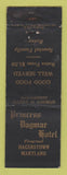 Matchbook Cover - Princess Dagmar Hotel Hagerstown MD WEAR