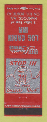 Matchbook Cover - Log Cabin Inn Hancock MD