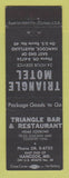 Matchbook Cover - Triangle Bar Restaurant Hancock MD