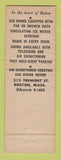 Matchbook Cover - Bradford Hotel Boston MA