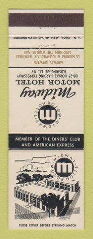 Matchbook Cover - Midway Motor Hotel Flushing LI NY