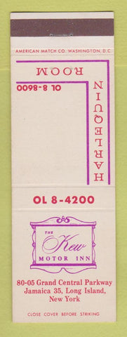 Matchbook Cover - The Kew Motor Inn Jamaica LI NY