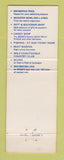 Matchbook Cover - Webb's Resort Mayville NY
