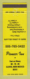 Matchbook Cover - Pioneer Inn Clovis NM
