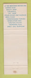 Matchbook Cover - Midtown Motor Inn Boston MA CREASES