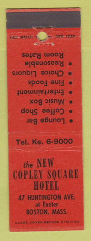 Matchbook Cover - New Copley Square Hotel Boston MA