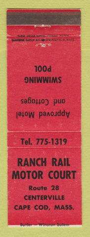 Matchbook Cover - Ranch Rail Motor Court Centerville MA Cape Cod