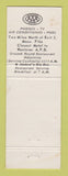 Matchbook Cover - Westover Motel Chicopee MA