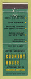Matchbook Cover - Hotel Syracuse NY