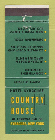 Matchbook Cover - Hotel Syracuse NY