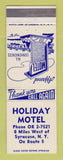 Matchbook Cover - Holiday Motel Syracuse NY