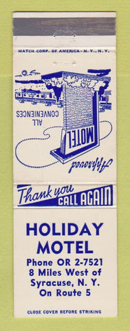 Matchbook Cover - Holiday Motel Syracuse NY