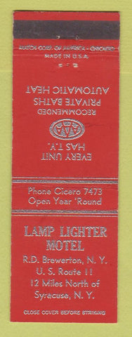 Matchbook Cover - Lamp Lighter Motel Syracuse NY
