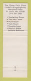 Matchbook Cover - Chase Park Plaza Hotel St Louis MO