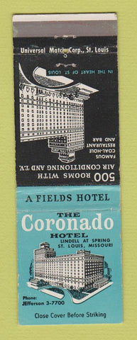 Matchbook Cover - Coronado Hotel St Louis MO