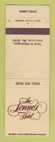 Matchbook Cover - Lennox Hotel St Louis MO WEAR