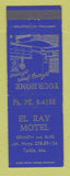 Matchbook Cover - El Ray Motel Tarkio MO