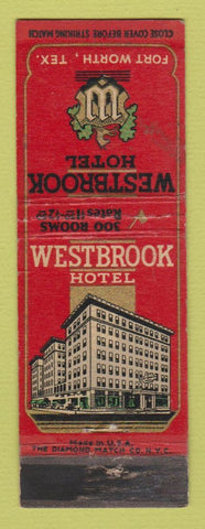 Matchbook Cover - Westbrook Hotel Fort Worth TX WEAR