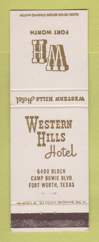 Matchbook Cover - Western Hills Hotel Fort Worth TX