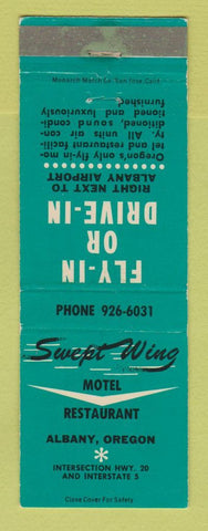 Matchbook Cover - Swept Wing Motel Restaurant Albany OR