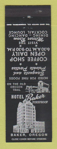 Matchbook Cover - Hotel Baker OR