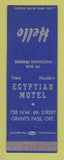 Matchbook Cover - Egyptian Motel Grants Pass OR