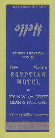 Matchbook Cover - Egyptian Motel Grants Pass OR