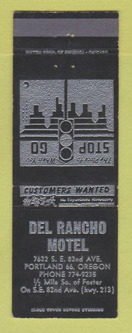 Matchbook Cover - Del Rancho Motel Portland OR