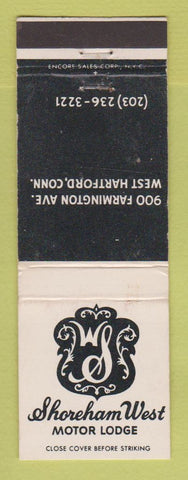 Matchbook Cover - Shoreham West Motor Lodge West Hartford CT