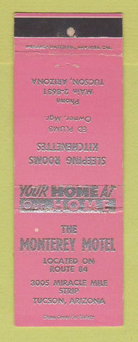 Matchbook Cover - Monterey Motel Tucson AZ WEAR