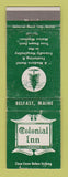 Matchbook Cover - Colonial Inn Belfast ME WEAR
