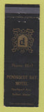 Matchbook Cover - Penobscot Bay Motel Belfast ME WEAR