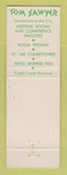 Matchbook Cover - Tom Sawyer Motor Inn Albany Elmira NY