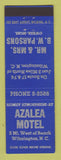 Matchbook Cover - Azalea Motel Wilmington NC