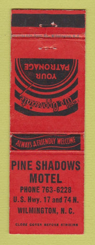Matchbook Cover - Pine Shadows Motel Wilmington NC