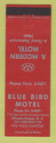 Matchbook Cover - Blue Bird Motel Winston Salem NC RED