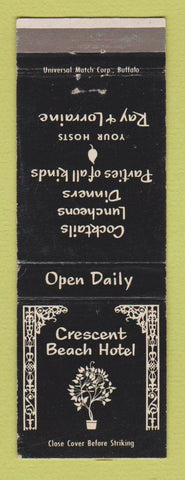 Matchbook Cover - Crescent Beach Hotel Rochester NY WEAR