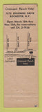 Matchbook Cover - Crescent Beach Hotel Rochester NY WEAR