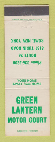 Matchbook Cover - Green Lantern Motor Court Rome NY